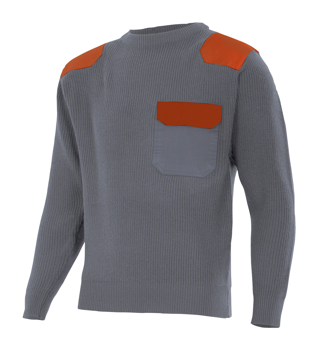 GRAY JERSEY SWEATER